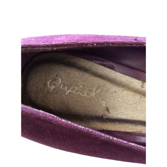 QUPID Open Toe 4 Inches Heel Size 7 Women Purple - Picture 3 of 4